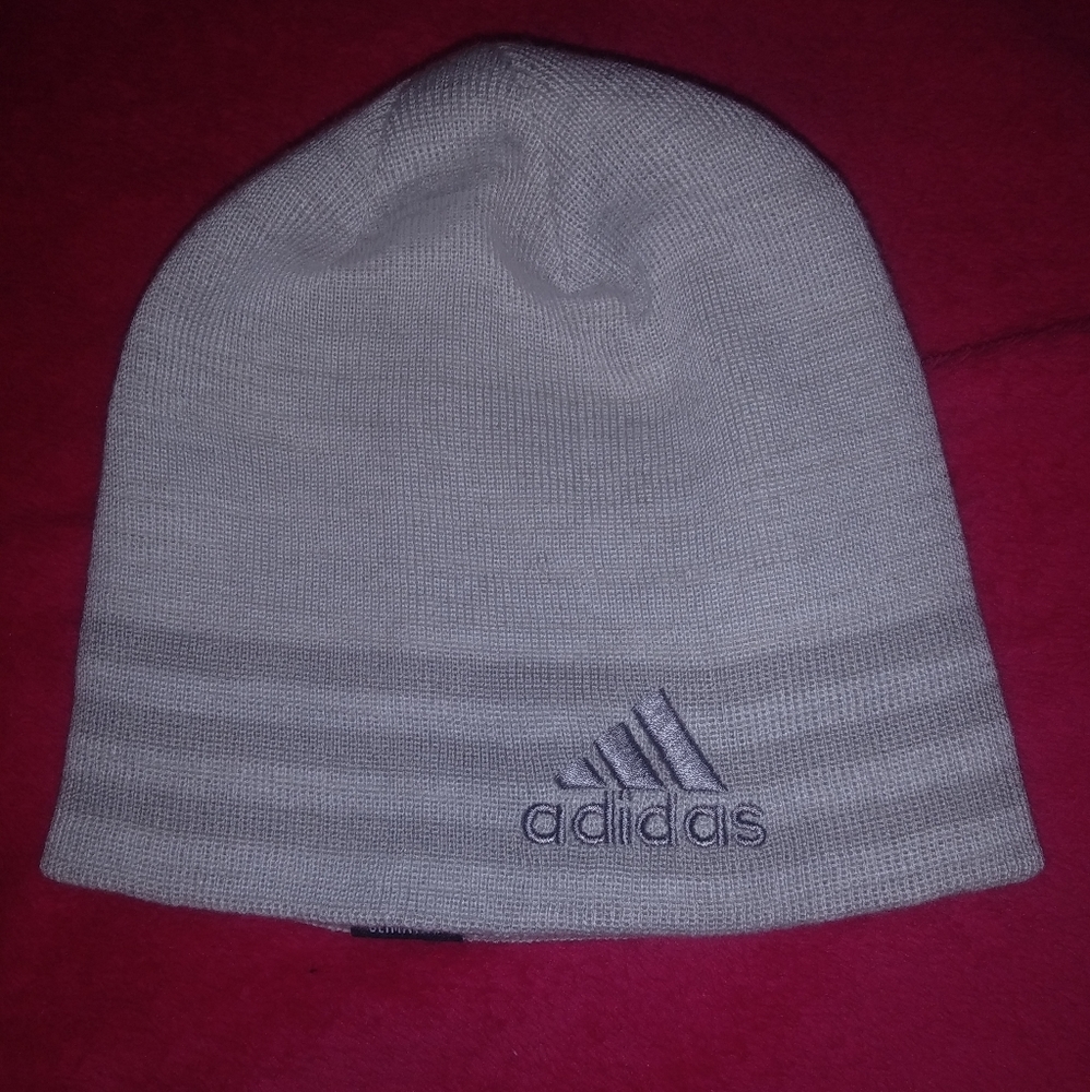 Women's grey Adidas beanie